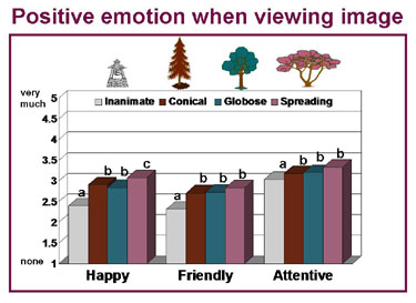 Graph of positive emotional responses